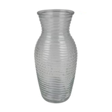 Glass Vase with Barrel Shape 9.5 x 19.4cm - Clear 